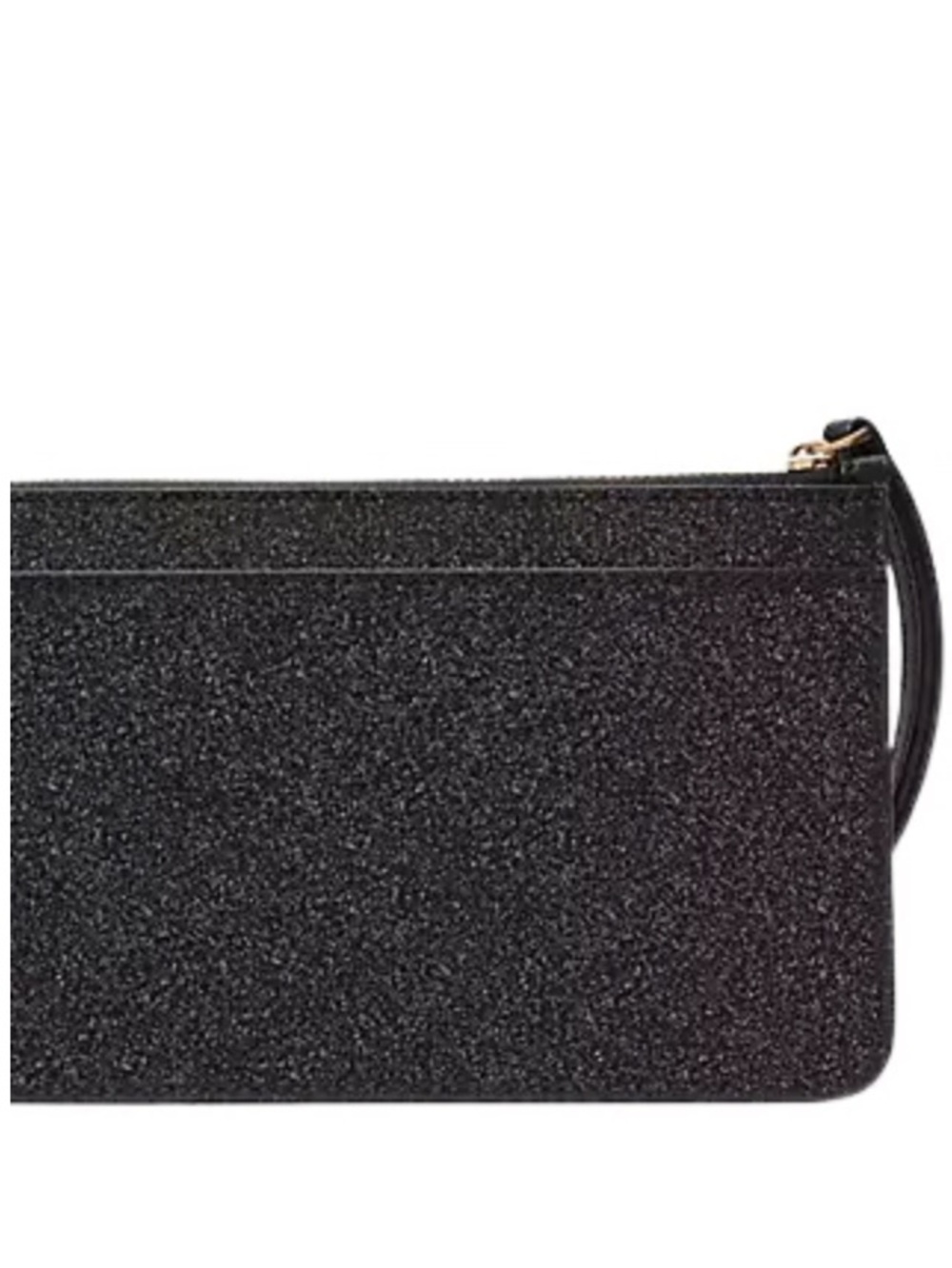 kate Spade Lucy Black Glitter Zip Wristlet Clutch - Picture 5 of 11